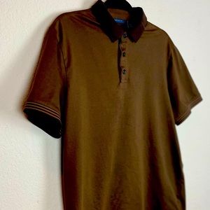 Perry Ellis brown polo shirt large